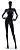 Манекен женский стеклопластик стоящий GLANCE 06, рост 177см (87-61-87) , без парика, черный глянец