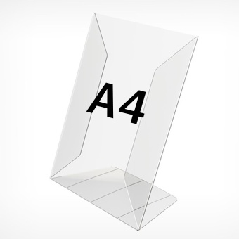 1_Универсальный держатель информации из акрила L-образный, формат A4
