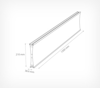 04_Прайсборд пластиковый для размещения ценников и постеров А4, А5 PRICEBOARD A5, 1200мм, Красный