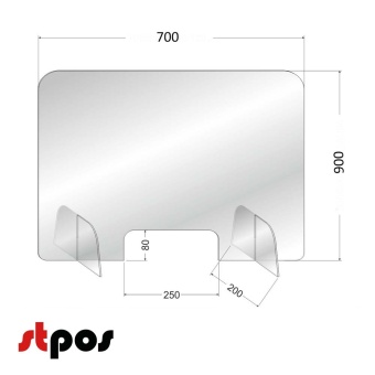 00_Защитный мобильный ЭКРАН-БАРЬЕР 700х900мм