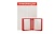 Стенд Информация 3 плоских кармана А4+перекидная система 5 рамок с карманами А4, 500х750мм, Красный