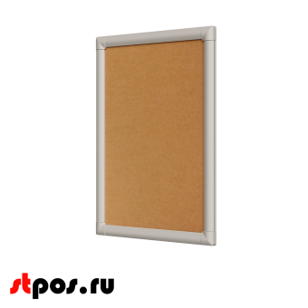 00_Пластиковая клик-рамка PCF-25, прямой угол, профиль 25мм, формат А4, Серый
