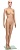 Манекен женский пластиковый стоящий F-10, рост 173см (83-62-86) с макияжем, без парика, телесный