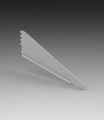 Полкодержатель усиленный наклонный (угол наклона 22°) 600 мм, комплект (25сер),Глянец,RAL9016 Белый
