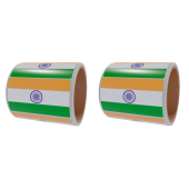НАБОР Рулон этикетки самоклеящиеся, Флаг Индии, 20х30мм, (250 шт) - 2 рулона