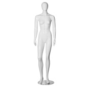 Манекен женский стеклопластик стоящий GLANCE 18, рост 184см (87-60-90) , без парика, белый глянец