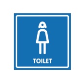 Наклейка "Туалет женский" 200х200мм