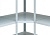 Полка угловая металлического стеллажа МС 600х800, нагрузка до 130кг, RAL7035, Серый