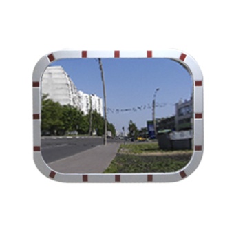 1_Зеркало обзорное уличное прямоугольное, со световозвращателями, 800х600 DL
