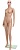 Манекен женский пластиковый стоящий F-2, рост 173см (83-62-86) с макияжем, без парика, телесный