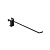 Крючок на овальную трубу 30х15мм (усиленный зацеп) L-200мм, Шагрень, Черный