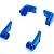 Комплект пластиковых уголков для тележки покупательской, синий