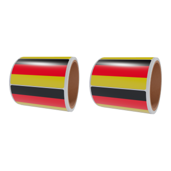sk_НАБОР Рулон этикетки самоклеящиеся, Флаг Германии, 20х30мм, (250 шт) - 2 рулона